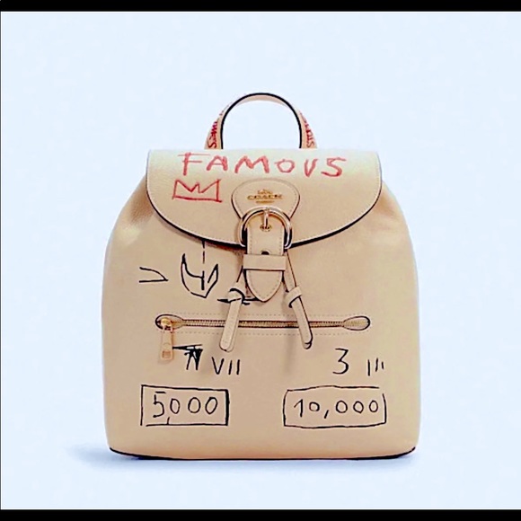 NWT Coach x Jean-Michel Basquiat Kleo C5662 Backpack in Leather Limited … - Picture 2 of 7